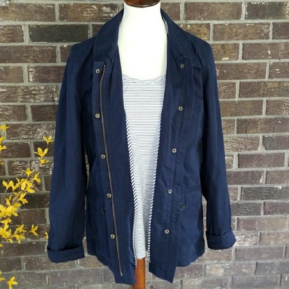 NWT Crown & Ivy Navy utility jacket